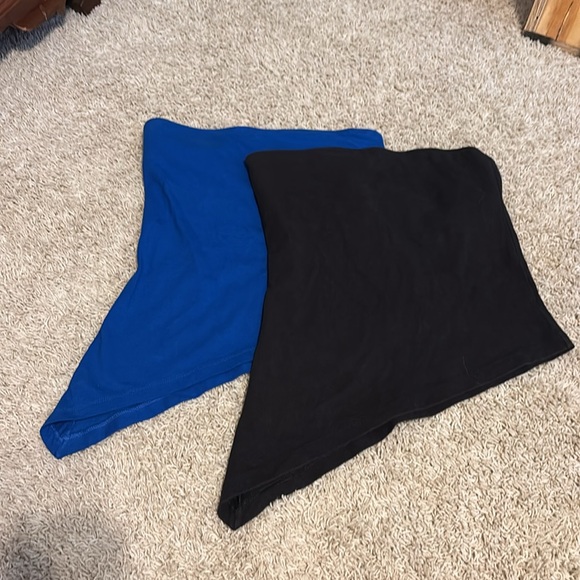 2 Vintage strapless fitted bra top shirt, blue in color,from Victoria Secret - Picture 3 of 12